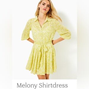 NWT Lilly Pulitzer Melony shirt dress Jardin Green Zee Bebe Zebra 12